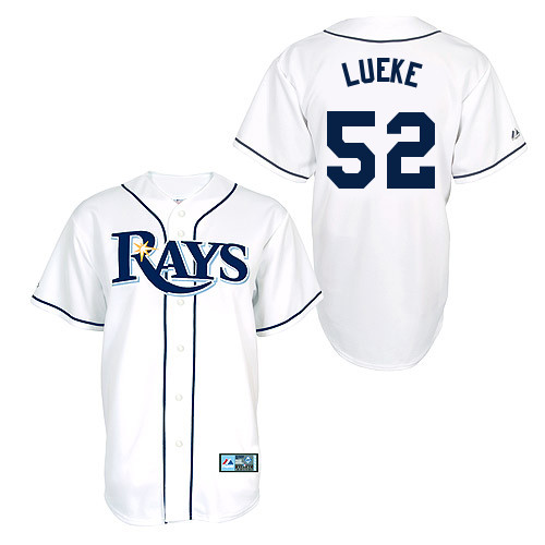 Josh Lueke #52 Youth Baseball Jersey-Tampa Bay Rays Authentic Home White Cool Base MLB Jersey